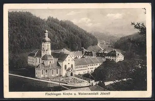 AK Fischingen, Kirche und Waisenanstalt Idazell