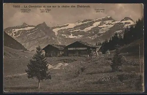 AK La Comballaz, Vue sur la chaîne des Diablerets, Oldenhorn et Scex-Rouge