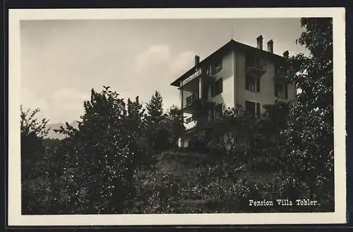 AK Ascona, Pension Villa Tobler mit Garten