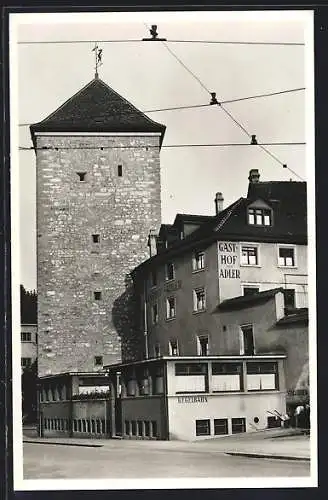 AK Schaffhausen, Gasthof zum Adler mit Schwabentor