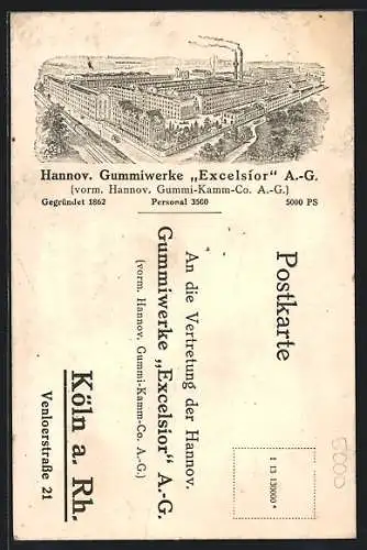 AK Köln-Ehrenfeld, Gummiwerke Excelsior AG, Venloerstrasse 21