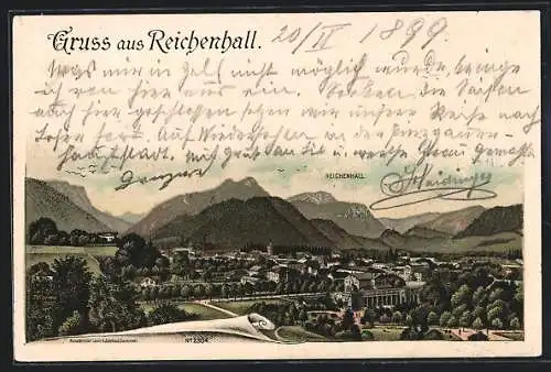 Lithographie Reichenhall, Teilansicht