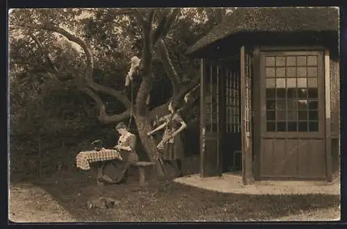 AK Lesum b. Bremen, Lindenhäuschen, Garten