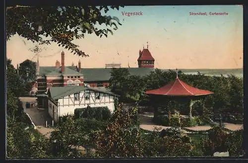 AK Vegesack, Cafe Strandlust, Gartenseite