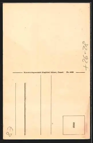 Steindruck-AK Bingen a. Rhein, Mäuseturm