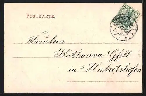 AK Löffingen, Rathaus und Kriegerdenkmal, Ortsansicht