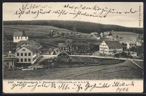 AK Bad Eisenbach i. Schwarzwald, Teilansicht aus der Vogelschau