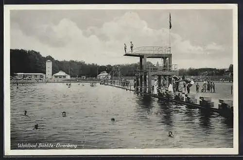 AK Böhlitz-Ehrenberg, Waldbad, am Sprungturm