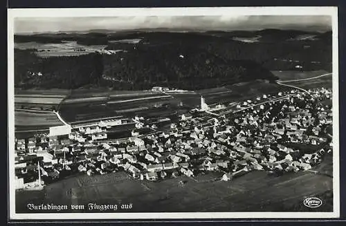 AK Burladingen, Fliegeraufnahme von Ort und Umland