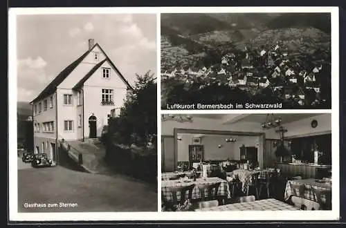 AK Bermersbach / Baden, Gasthaus zum Sternen, Ortsansicht aus der Vogelschau