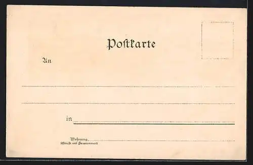 Lithographie Weingarten / Württ., Ortsansicht, Klosterkirche und Kaserne