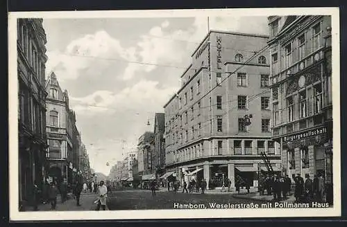 AK Hamborn / Marxloh, Weselerstrasse mit Pollmanns Haus