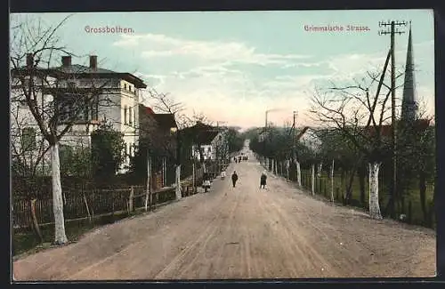 AK Grossbothen, Grimmaische Strasse