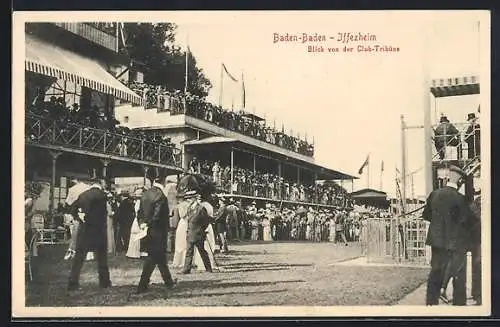 AK Iffezheim /Baden-Baden, Blick von der Club-Tribüne