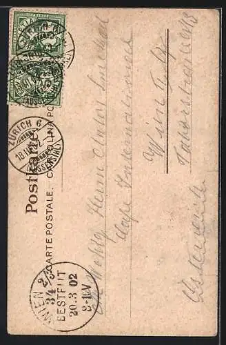 AK Schweiz, Bundesrath 1902, Deucher, Brenner, Comtesse, Ruchet