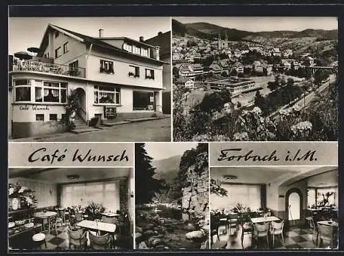 AK Forbach i. M., Cafe Wunsch, Innenansichten