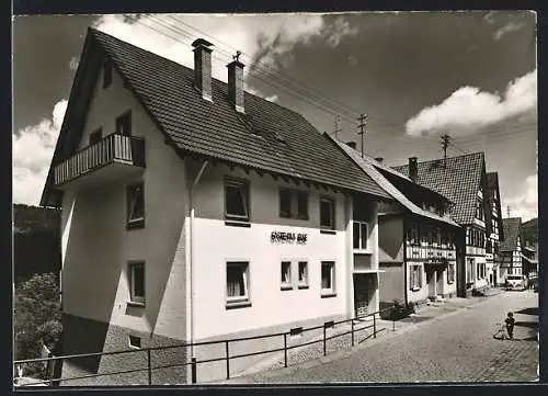 AK Bermersbach im Murgtal /Schwarzwald, Gasthaus-Pension Sternen mit Gästehaus Elise