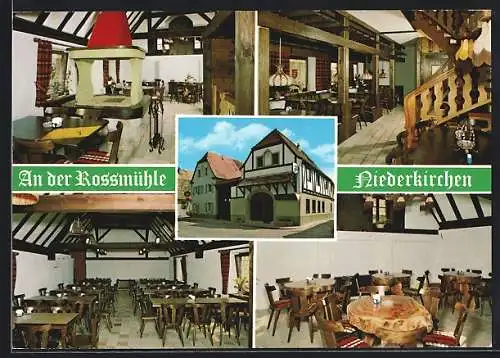 AK Niederkirchen b. Deidesheim, Gasthaus An der Rossmühle, Hauptstrasse 57, Innenansichten