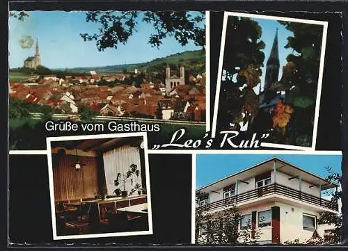 AK Waldböckelheim, Gasthaus Leo's Ruh und Ortsansicht