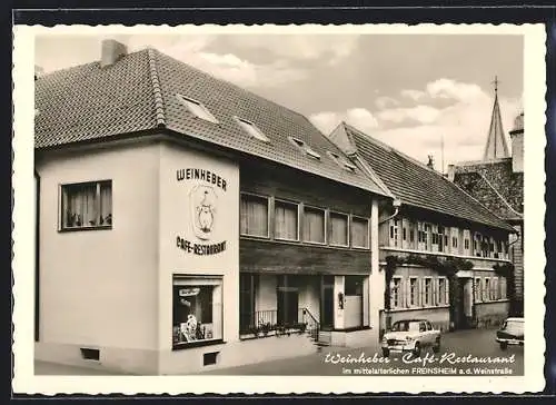 AK Freinsheim a. d. Weinstrasse, Cafe-Restaurant Weinheber