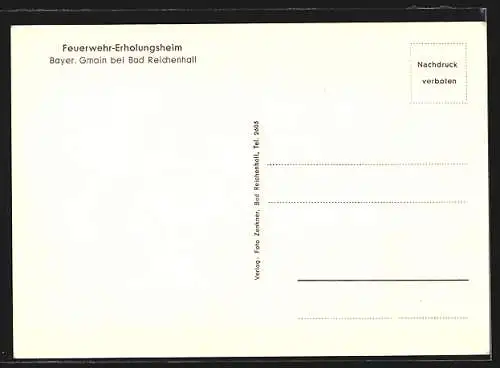 AK Bayer. Gmain bei Bad Reichenhall, Feuerwehr-Erholungsheim