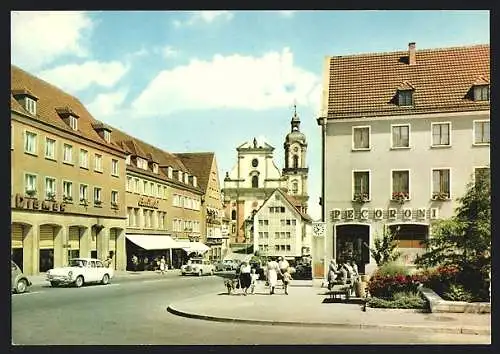 AK Neckarsulm, Am Markt mit Geschäften