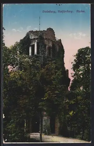 AK Duisburg, Kaiserberg mit Ruine