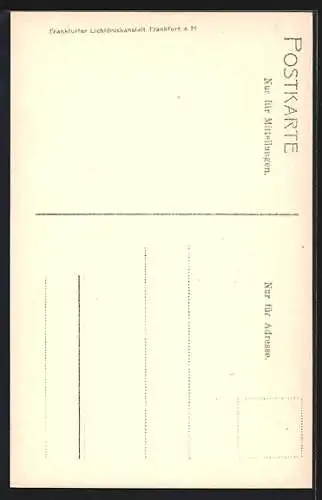 AK Alt-Frankfurt, Rathaus mit Strassenpartie