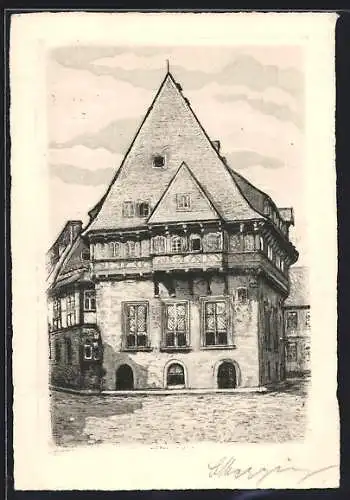 Künstler-AK Goslar a. Harz, Gildehaus