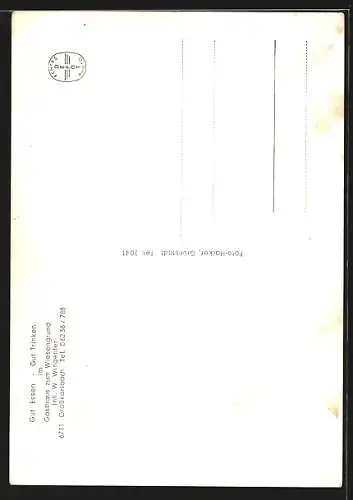 AK Grosskarlbach, Gasthaus zum Wiesengrund, Innenansicht