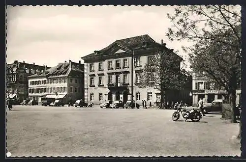 AK Landau / Pfalz, Rathausplatz, Presse Francaise, Oskar Bach