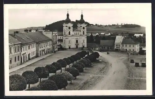 AK Bystrice, Namesti, Kostel, Radnice