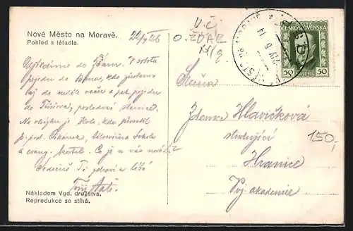 AK Nove Mesto na Morave, Pohled s letadla