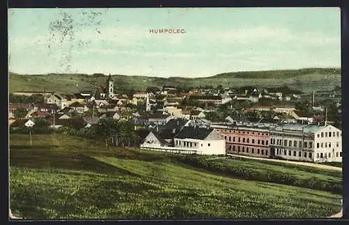 AK Humpolec, Teilansicht mit Kirche