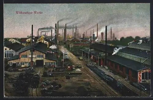 AK Witkowitz /Vitkovice, Industriegebiet mit Hochöfen