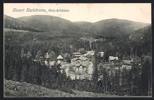 AK Karlsbrunn /Oest.-Schlesien, Panorama