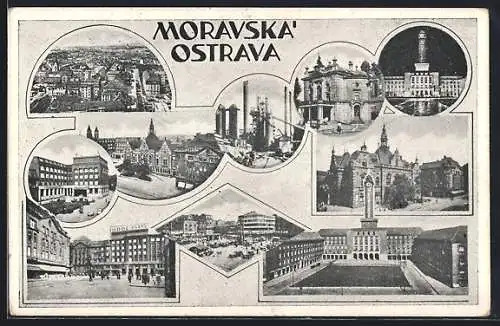 AK Mor. Ostrava, verschiedene Gebäudeansichten