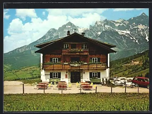 AK Maria Alm, Alpengasthaus Jufen mit Steinernem Meer