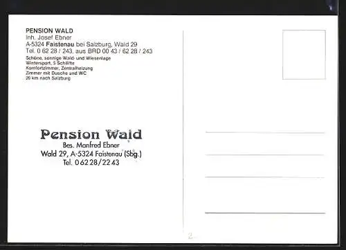 AK Faistenau, Hotel-Pension Wald, Wald 29