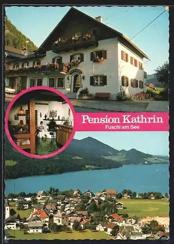 AK Fuschl am See, Hotel-Pension Kathrin, Ortsansicht