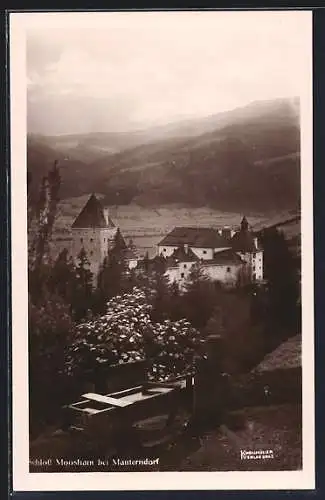 AK Mauterndorf, Schloss Moosham aus der Vogelschau