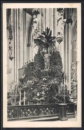 AK Köln a. Rh., Dom mit Mai-Altar, Innenansicht