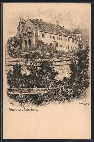 Künstler-AK Nürnberg, Schloss