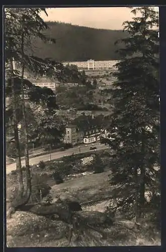 AK Erlabrunn /Erzgeb., Blick zum Bergarbeiterkrankenhaus Dr. Georg Benjamin