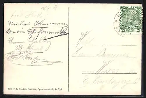 AK Bad Ischl, Ruderboot auf dem Nussensee