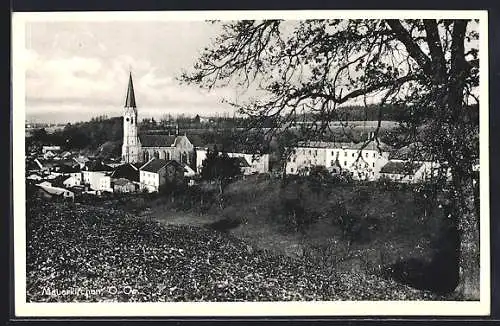 AK Mauerkirchen, Teilansicht mit Kirche