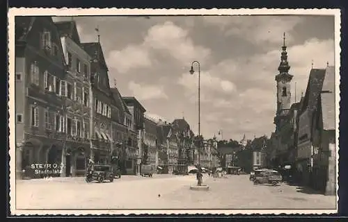 AK Steyr, Strassenverkehr am Stadtplatz