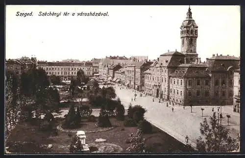 AK Szeged, Szechenyi ter a varoshazaval