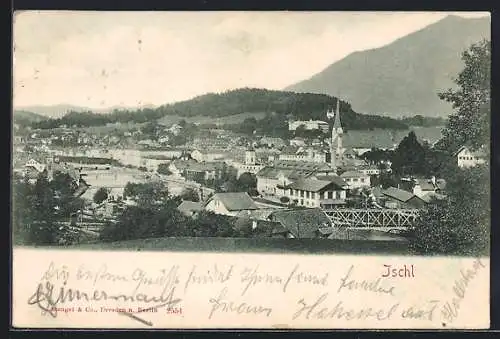 AK Bad Ischl, Blick über den Ort