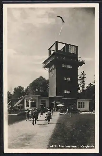 AK Bern, Schweizerische Ausstellung für Frauenarbeit 1928, Aussichtsturm & Confiserie